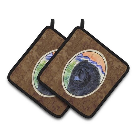 Carolines Treasures Chow Chow Pair of Pot Holders, 7.5 x 3 x 7.5 in. SS8191PTHD